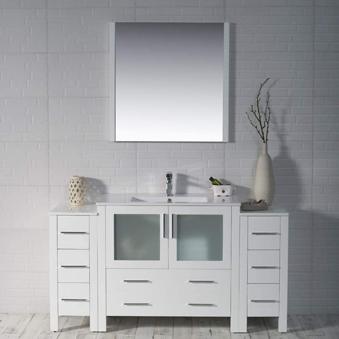 Blossom Sydney 60" Vanity Set, Side Cabinets, Vessel Sink and Optional Mirror