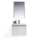 Blossom Paris 30 Inch Vanity Base in White. Available with Ceramic Sink / Ceramic Sink + Mirror - The Bath Vanities