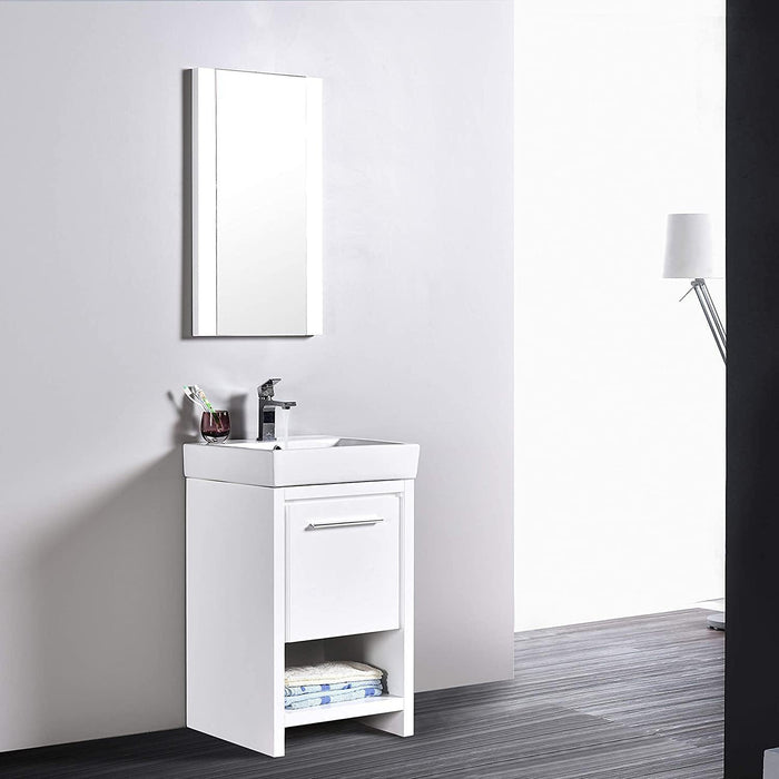 Milan 30" Vanity set, White/Silver Grey, Mirror, Medicine Cabinet