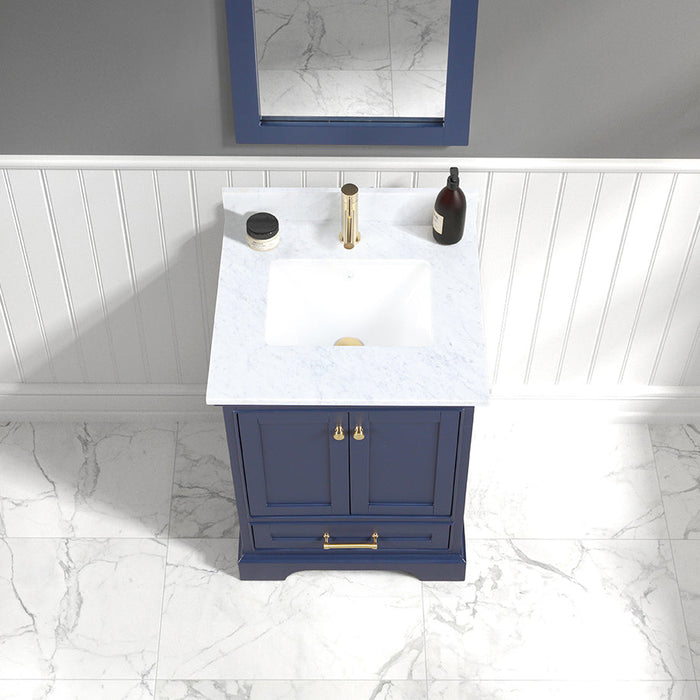 Copenhagen 24" Freestanding Bathroom Vanity With Countertop & Undermount Sink - Navy Blue
