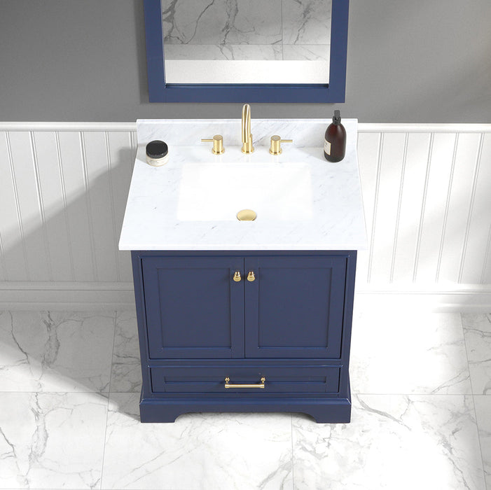 Copenhagen 30" Freestanding Bathroom Vanity With Countertop & Undermount Sink - Navy Blue
