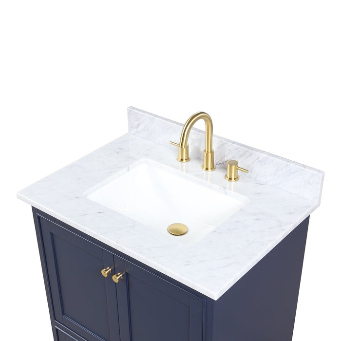Copenhagen 30" Freestanding Bathroom Vanity With Countertop & Undermount Sink - Navy Blue