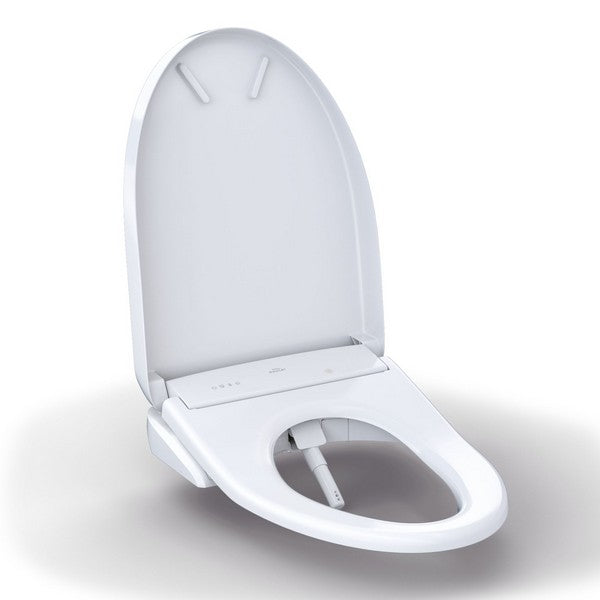 TOTO S7A Washlet Elongated Bidet Toilet Seat with EWATER+ Wand / Bowl Cleaning, Auto Open / Close Contemporary Lid, and Auto Flush Compatible - Luxe Vanity & Tub