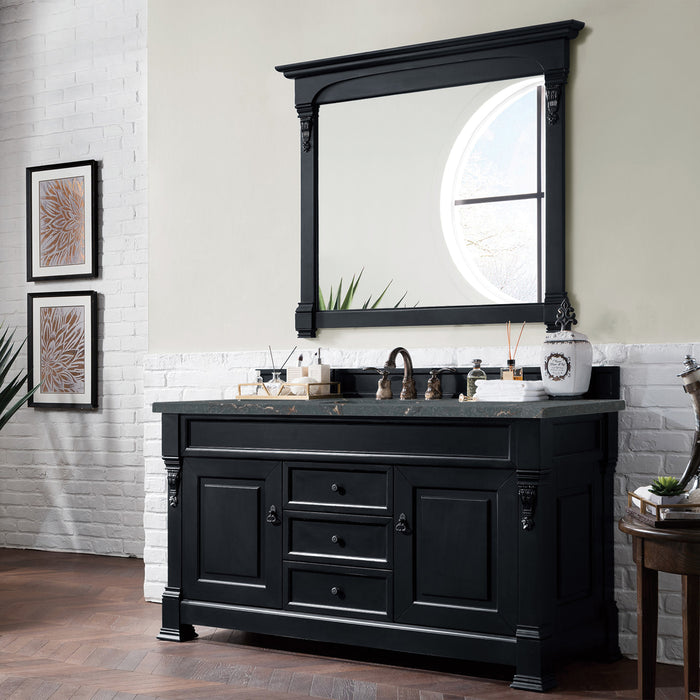 Brookfield 60" Single Bathroom Vanity in Antique Black