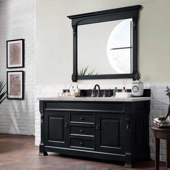 Brookfield 60" Single Bathroom Vanity in Antique Black