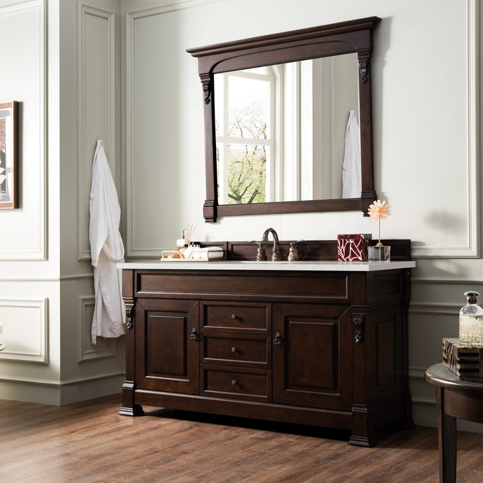 Brookfield 60" Single Bathroom Vanity in Burnished Mahogany