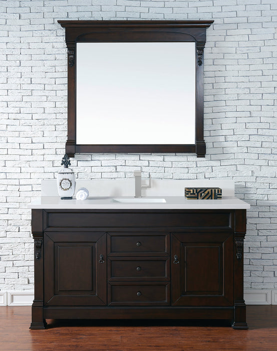 Brookfield 60" Single Bathroom Vanity in Burnished Mahogany