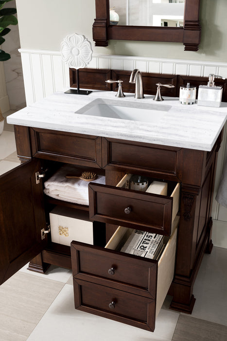 Brookfield 36" Single Bathroom Vanity in Burnished Mahogany