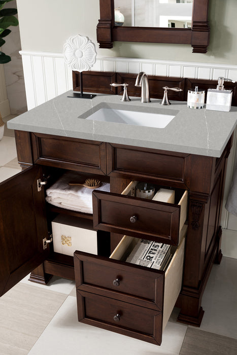 Brookfield 36" Single Bathroom Vanity in Burnished Mahogany