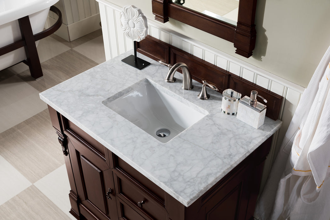 Brookfield 36" Single Bathroom Vanity in Burnished Mahogany