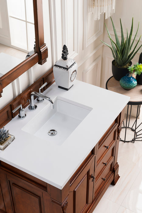 Brookfield 36" Single Bathroom Vanity in Warm Cherry