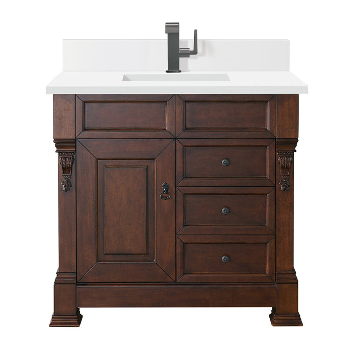 Brookfield 36" Single Bathroom Vanity in Burnished Mahogany