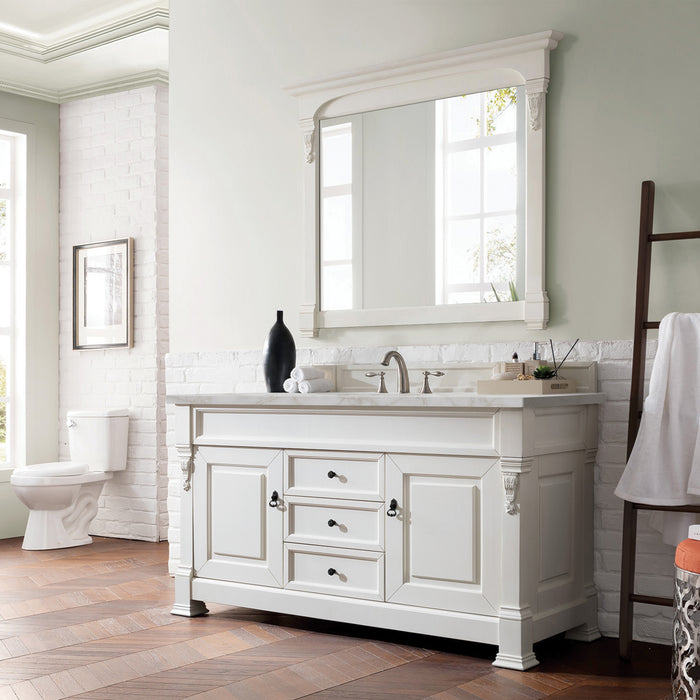 Brookfield 60" Single Bathroom Vanity in Bright White