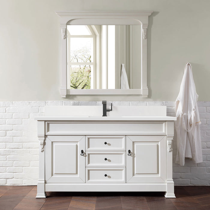 Brookfield 60" Single Bathroom Vanity in Bright White