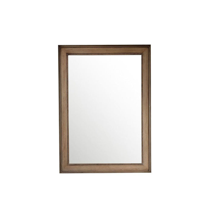 29" Bristol Rectangular Mirror, White Washed Walnut - Luxe Vanity & Tub