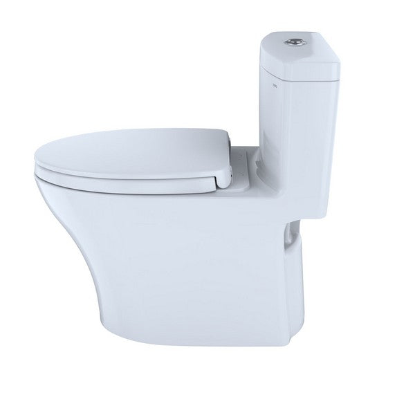 TOTO Aquia IV 0.9 / 1.28 GPF Dual Flush One Piece Elongated Chair Height Toilet with Push Button Flush - Seat Included - Luxe Vanity & Tub