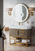 Columbia 36" Single Vanity, Ash Gray, Radiant Gold w/ Glossy White Composite Stone Top - Luxe Vanity & Tub