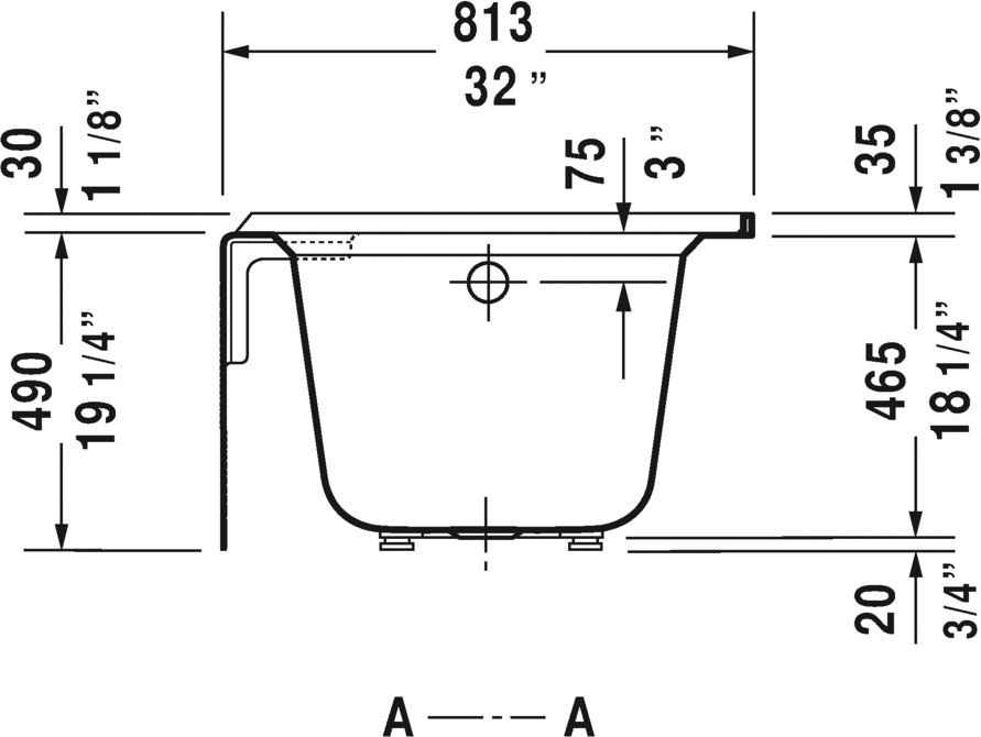 Duravit Architec 66" Soaking Tub - Luxe Vanity & Tub