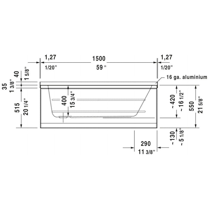 Duravit D-Code 60" x 30" Soaking Tub - Luxe Vanity & Tub