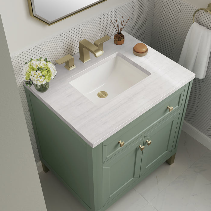 Chicago 30" Single Bathroom Vanity in Smokey Celadon