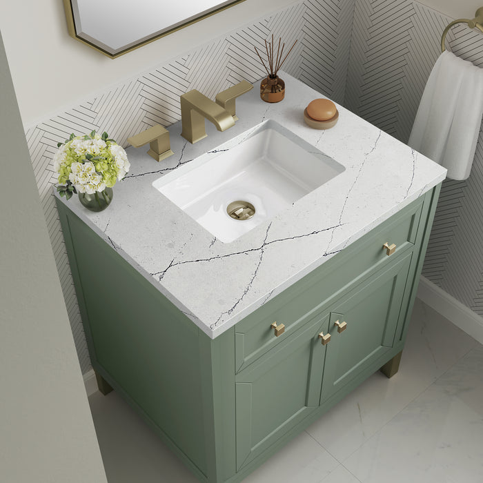 Chicago 30" Single Bathroom Vanity in Smokey Celadon