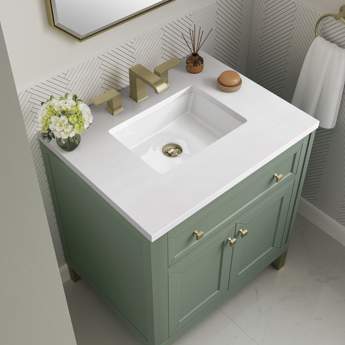 Chicago 30" Single Bathroom Vanity in Smokey Celadon