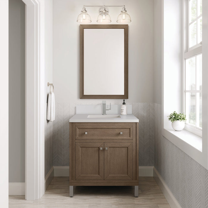 Chicago 30" Single Bathroom Vanity Whitewashed Walnut