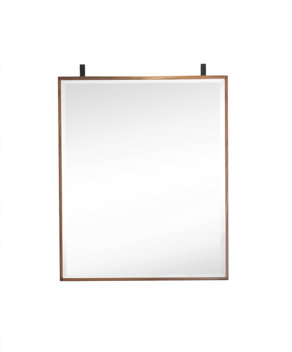 25" Lakeside  Mirror, Mid-Century Walnut and Matte Black - Luxe Vanity & Tub