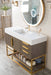 Columbia 48" Single Vanity, Ash Gray, Radiant Gold w/ Glossy White Composite Stone Top - Luxe Vanity & Tub