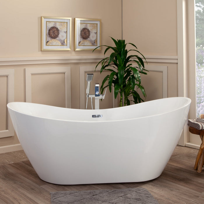 Alana 70" x 32" Freestanding Soaking Acrylic Bathtub - Luxe Vanity & Tub