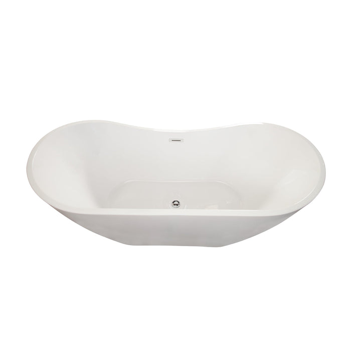 Alana 70" x 32" Freestanding Soaking Acrylic Bathtub - Luxe Vanity & Tub