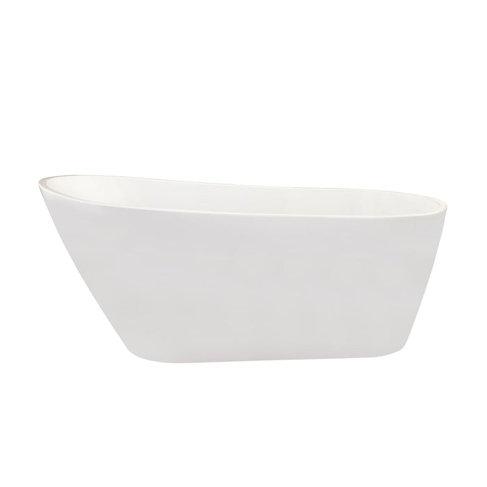 Shaia 67" x 32" Freestanding Soaking Acrylic Bathtub - Luxe Vanity & Tub