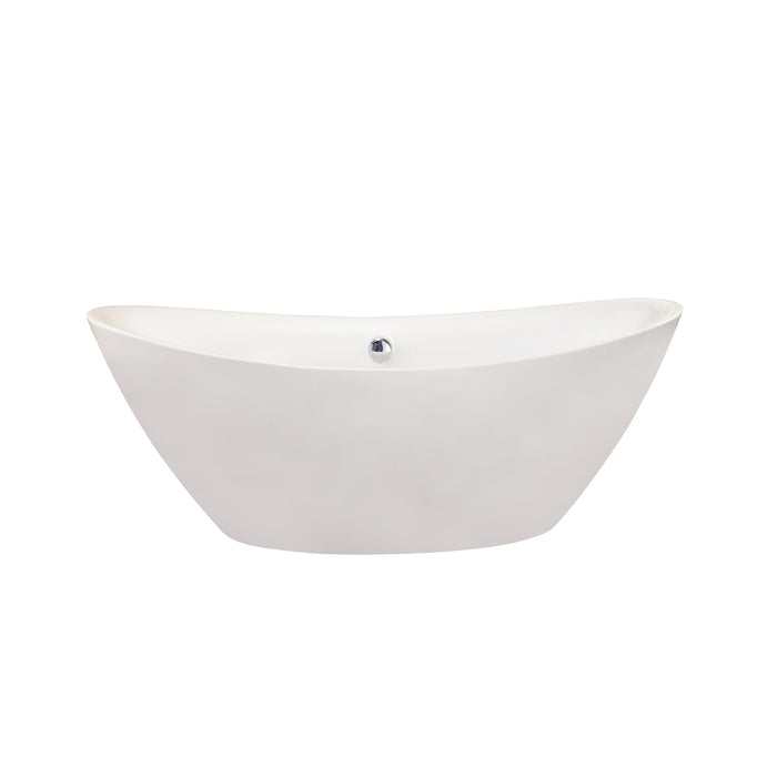 Allegra 71" x 34" Freestanding Soaking Acrylic Bathtub - Luxe Vanity & Tub