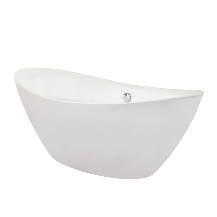 Allegra 71" x 34" Freestanding Soaking Acrylic Bathtub - Luxe Vanity & Tub