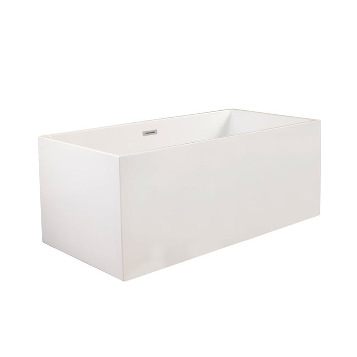 Persephone 59" x 30" Freestanding Soaking Acrylic Bathtub - Luxe Vanity & Tub