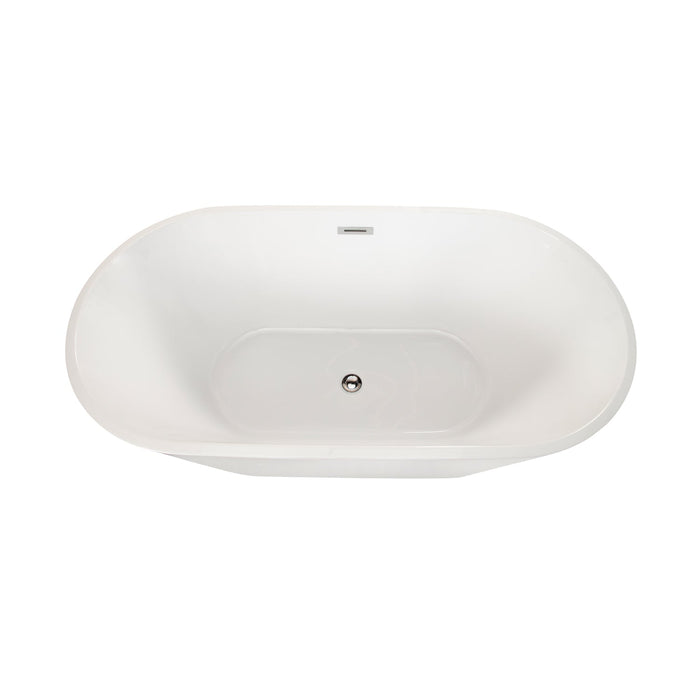 Cielo Freestanding Soaking Acrylic Bathtub - Luxe Vanity & Tub