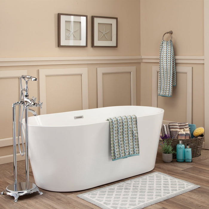 Cielo Freestanding Soaking Acrylic Bathtub - Luxe Vanity & Tub