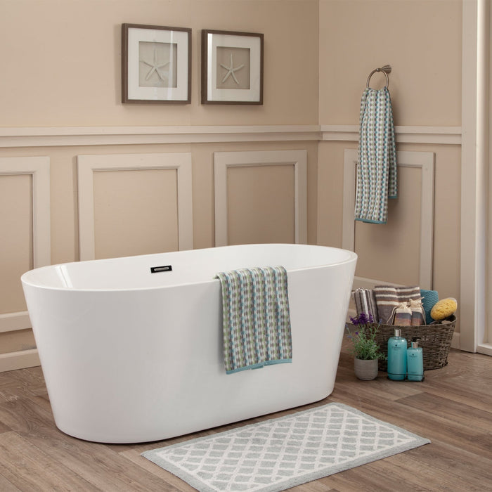 Cielo Freestanding Soaking Acrylic Bathtub - Luxe Vanity & Tub