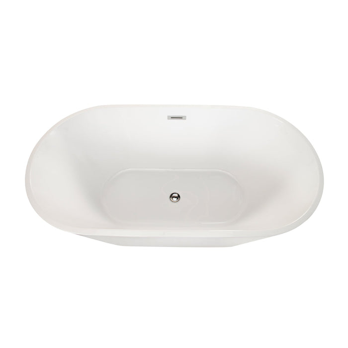 Cielo Freestanding Soaking Acrylic Bathtub - Luxe Vanity & Tub