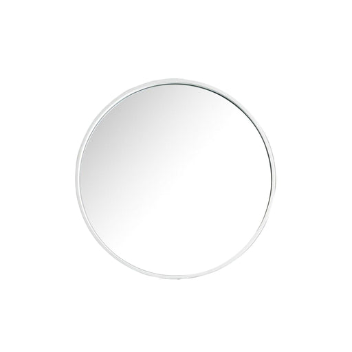 28" Montreal Round Mirror, Glossy White - Luxe Vanity & Tub