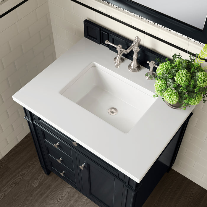 Brittany 30" Single Bathroom Vanity in Black Onyx