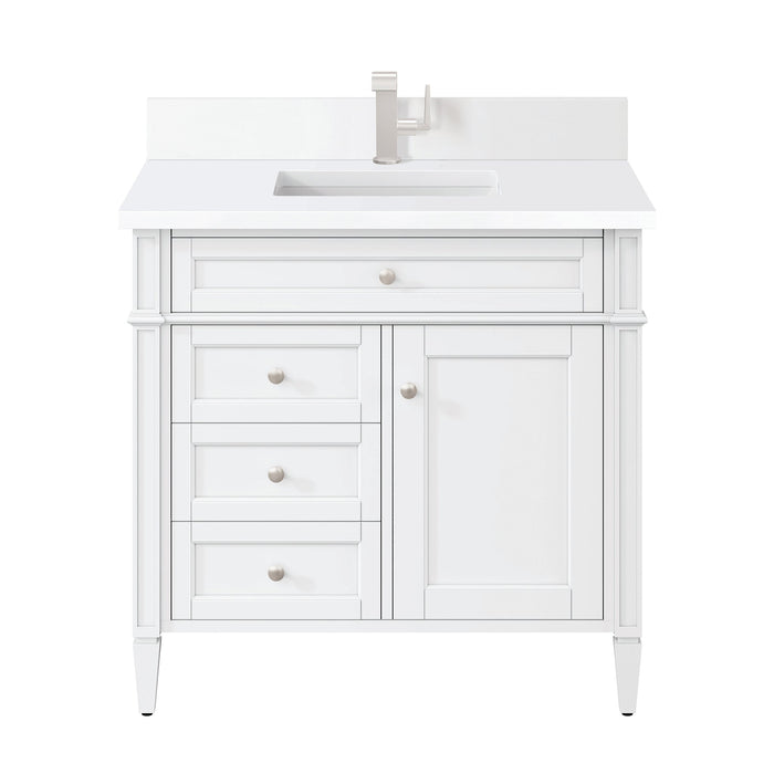 Brittany 36"Single Bathroom Vanity in Bright White