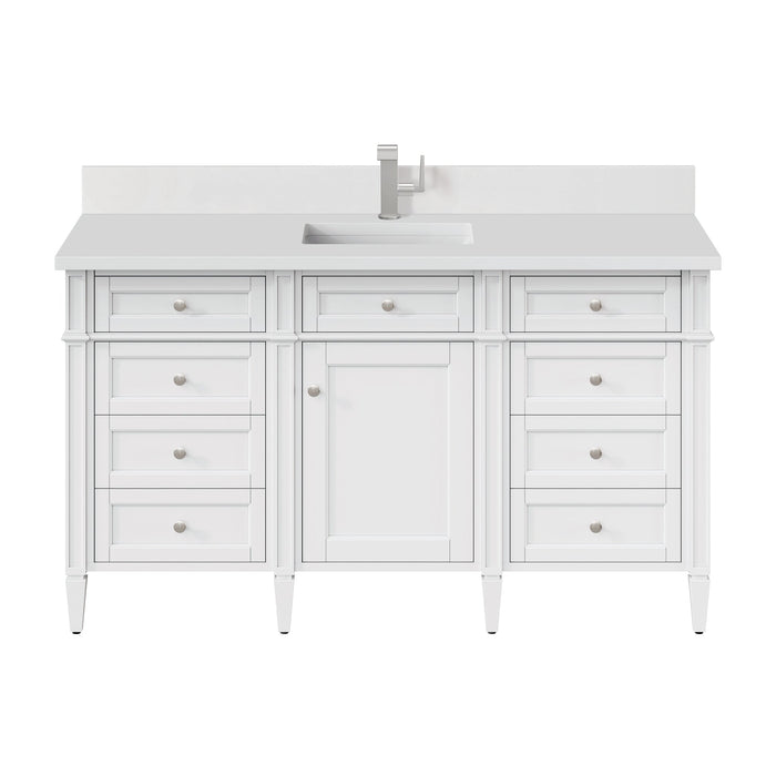 Brittany 60" Single Bathroom Vanity in Bright White