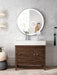 Linear 36" Single Vanity, Mid-Century Walnut w/ Glossy White Composite Stone Top - Luxe Vanity & Tub