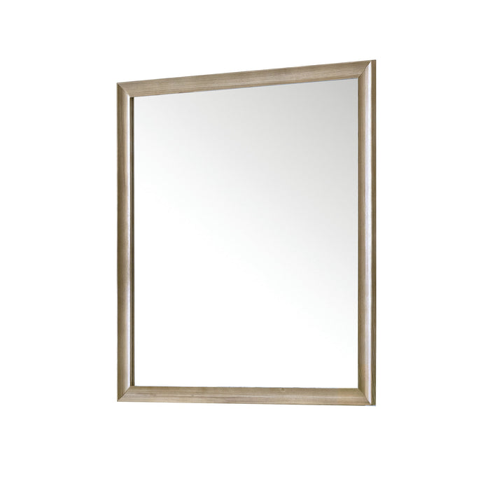 36" Glenbrooke Mirror, Whitewashed Oak - Luxe Vanity & Tub