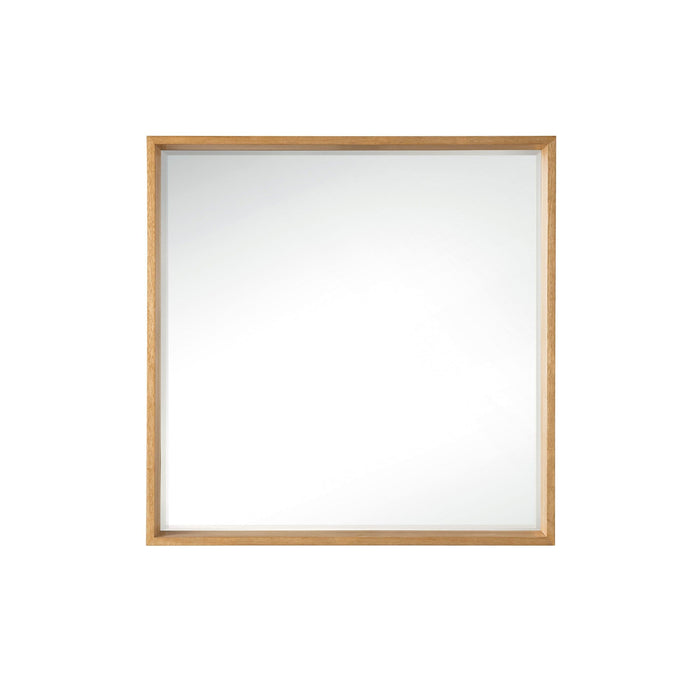 35.4" Milan Square Cube Mirror, Natural Ash - Luxe Vanity & Tub