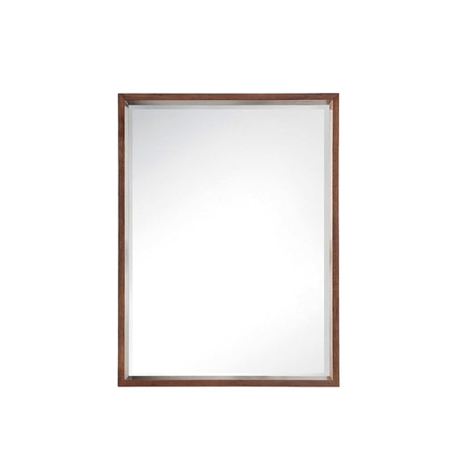 23.6" Milan Rectangular Cube Mirror, Mid Century Walnut - Luxe Vanity & Tub