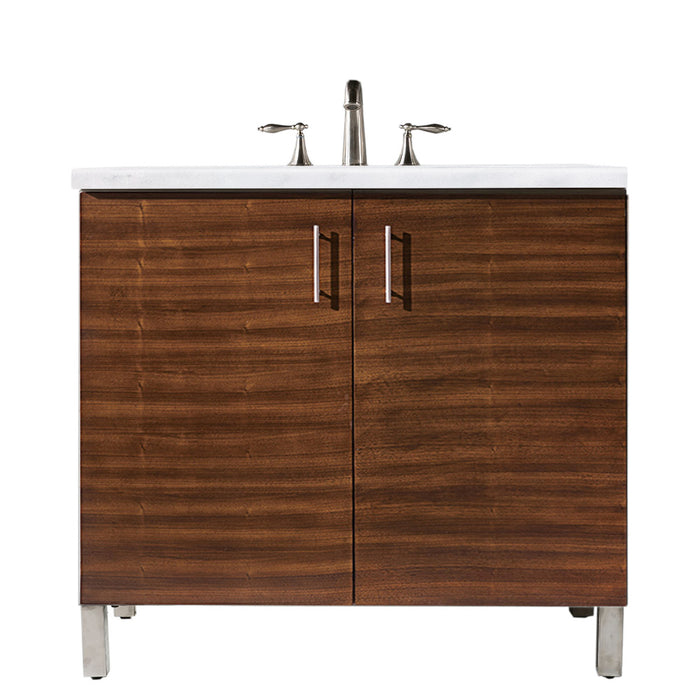 36" Metropolitan Single Bathroom Vanity, American Walnut