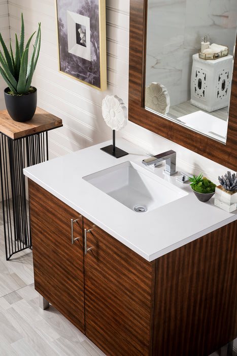 36" Metropolitan Single Bathroom Vanity, American Walnut