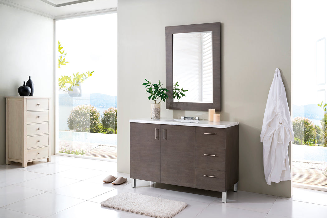 48" Metropolitan Single Bathroom Vanity, Silver Oak